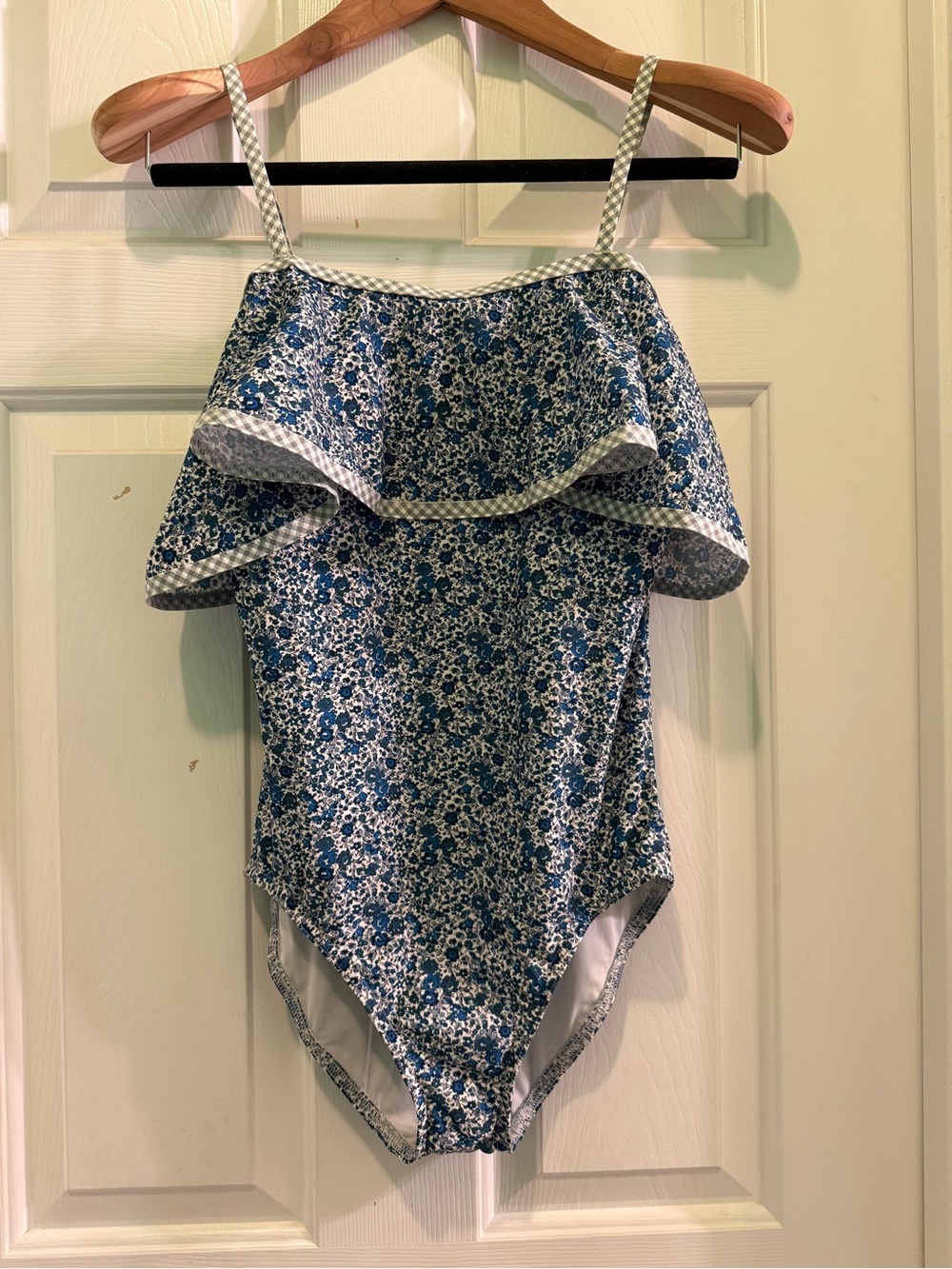 Karla Colletto Floral One-Piece Swimsuit in Blue